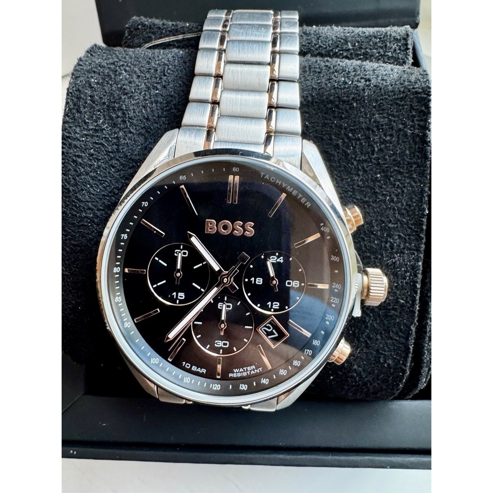 Hugo Boss Two-Tone Chronograph Watch 1513819 - Silver Case & Rose Gold Accents